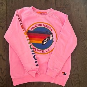 aviator nation pink sweatshirt